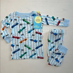 Ruggedbutts Bamboo Race Cars Kids Pajama Set 12-18 18-24 months 4T 5/6